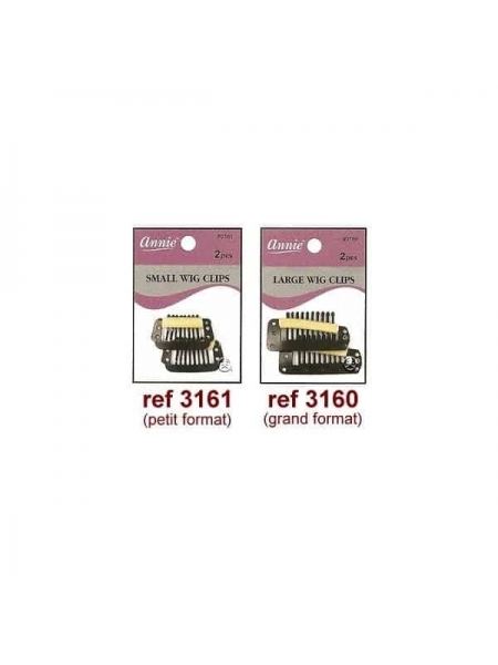Clips De Fixation Pour Perruque Noir X2