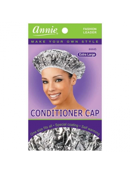 Annie Conditioner Cap X-Large (Silver) N°4445 – Bonnet Chauffant Réutilisable Soin Profond