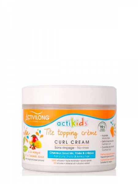 Ti’té Topping Crème pour Boucles 300 ml Actikids, Activilong – Hydratation et Définition Enfants