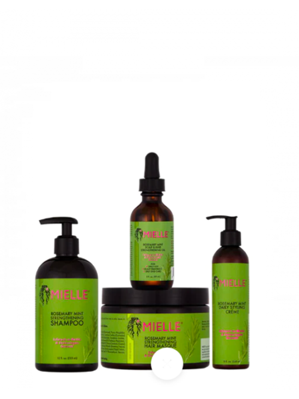 Mielle Organics Romarin Renforcè Shampooing & Masque & Scalp Huile&styling crème pack 4