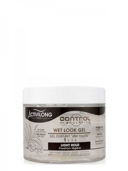 Activilong Gel Control Sculpting Wet Look 300 ml – Gel Coiffant Effet Mouillé Fixation Légère (Force 1)