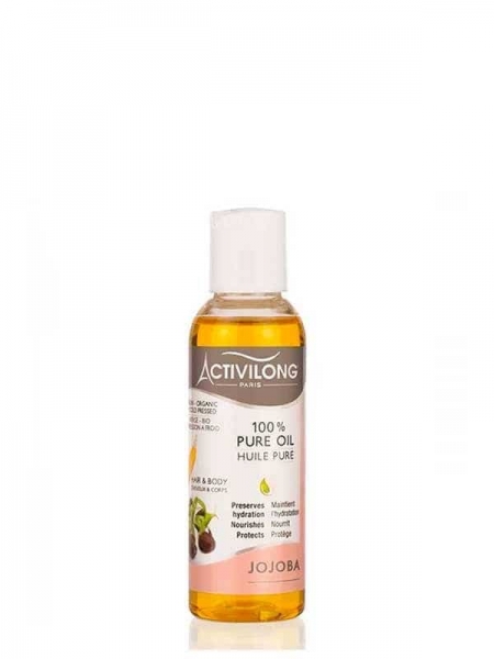 Huile de Jojoba Pure 100% Vierge Activilong – Soin Naturel Hydratant Cheveux Bouclés