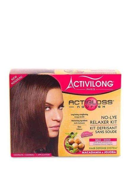 Kit Défrisant Nourrissant Actigloss Activilong pour Cheveux Frisés et Secs