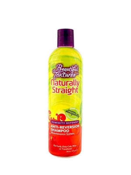 Beautiful Textures Naturally Straight Anti-Reversion Shampoo 355 ml – Shampoing Lissant et Anti-Frisottis Cheveux Afro