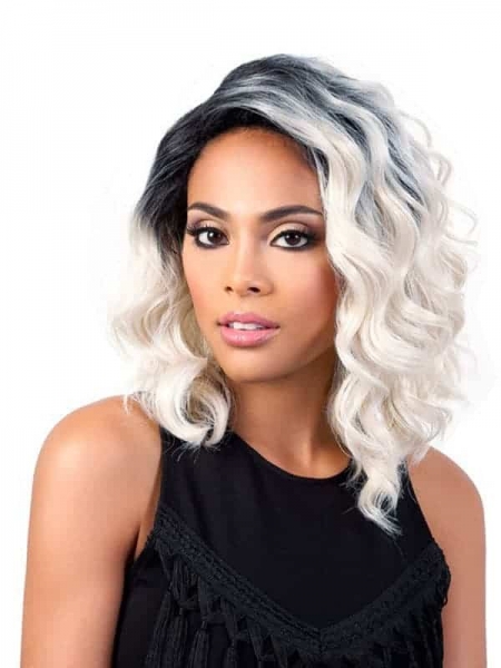 BESHE Perruque DP ZEN (C Curve) – Perruque Synthétique Naturelle à Raie Courbée, Style Élégant & Confort Maximal