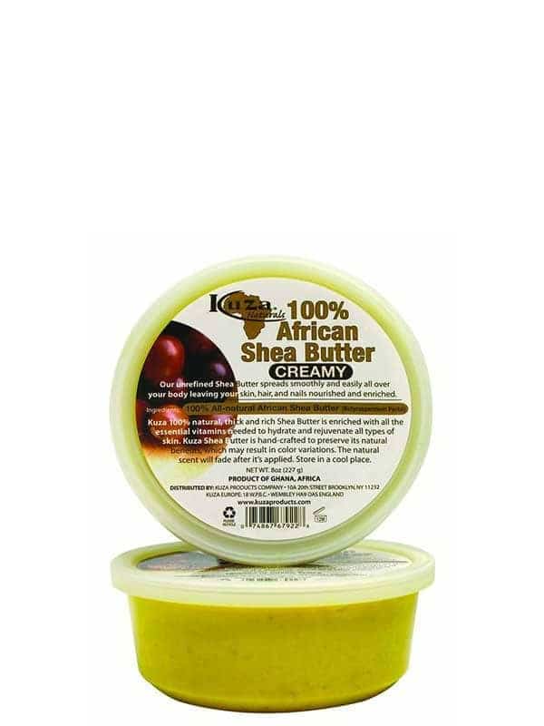 Beurre de Karité Pur 100% Naturel Kuza – African Shea Butter Crème Hydratante Cheveux et Corps