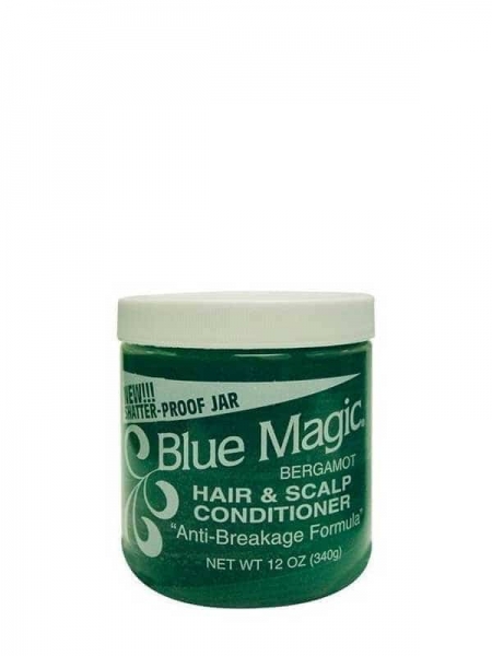 Blue Magic Brillantine à la Bergamote 340g – Pomade Nourrissante & Protectrice Pour Cheveux Secs, Crépus et Frisés
