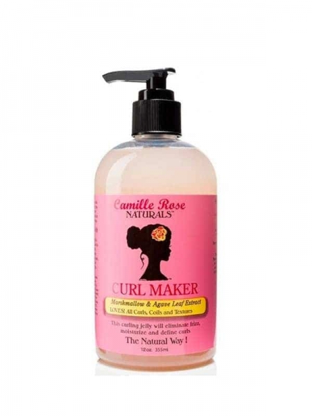 Camille Rose Naturals Curl Maker 355 ml – Gel Definisseur de Boucles à l'Aloe Vera et à la Guimauve