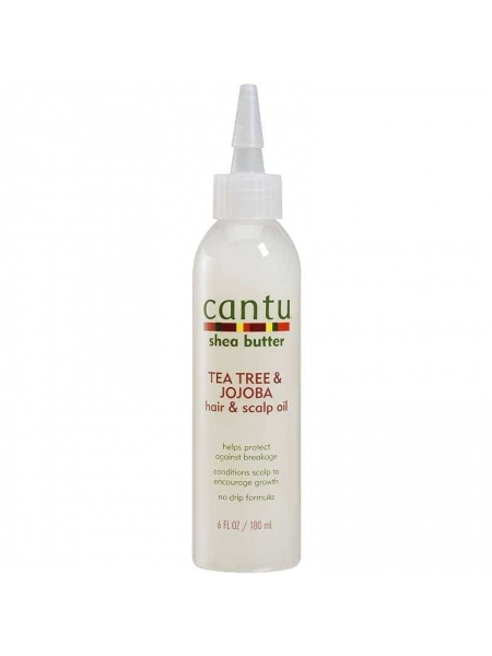 Cantu Shea Butter Tea Tree & Jojoba Hair & Scalp Oil 180 ml – Huile Nourrissante Cuir Chevelu et Cheveux