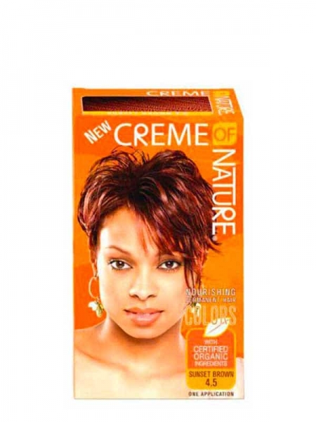 Creme of Nature Nourishing Permanent Hair Color Sunset Brown 4.5 – Coloration Permanente Nourrissante Cheveux Afro