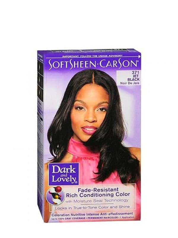 Dark & Lovely Permanent Hair Color Number 371 Jet Black, by Softsheen-carson