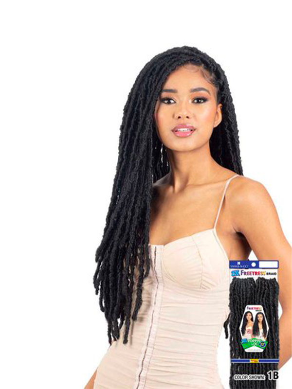 Crochet Braid Semi Naturel Poppin Loc 22″ FreeTress – Mèches Crochet Locs Longues et Naturelles