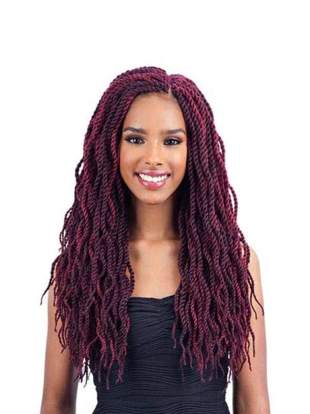 FreeTress Wavy Senegalese Twist 18″ – Mèches Tressées Ondulées et Naturelles