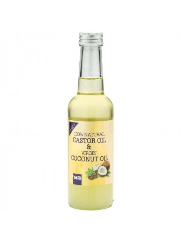 Huile De Ricin & Huile De Coco Vierge 2en1 100% Naturelles (Castor Oil & Coconut Oil) 250ml Yari