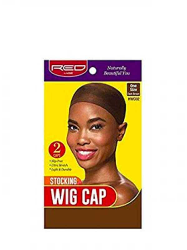 Kiss – Stocking Wig Cap HWC02 Dark Brown (Lot de 2 Bonnets Perruque Élastiques)