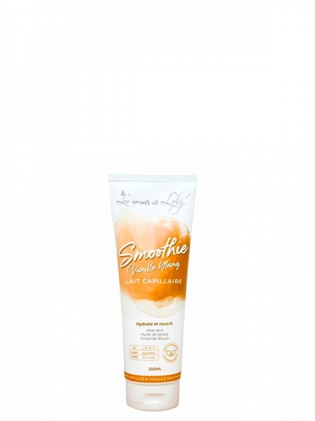 Les Secrets de Loly Lait Capillaire Smoothie Vanille-Ylang – Soin Sans Rinçage Nourrissant 250 ml