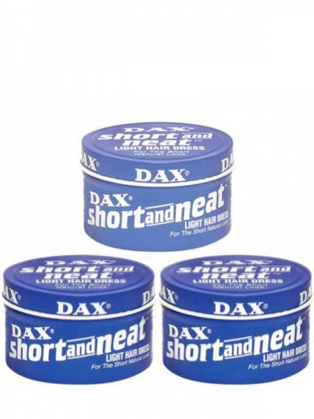 Lot de 3 Cires Short & Neat 99 g Dax – Coiffage Souple et Brillance Naturelle Cheveux Afro