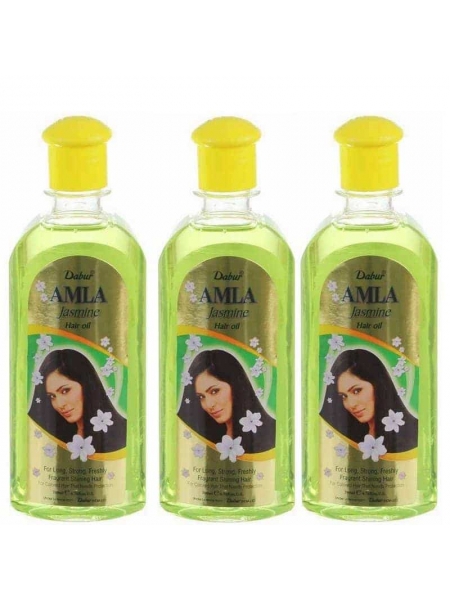Lot De 3 Jasmine Hair Oil 200ml Dabur Amla