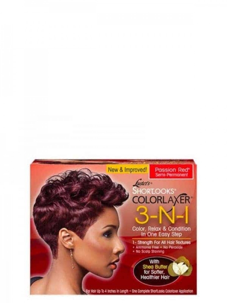 Luster's Shortlooks Kit 3-en-1 Couleur Assouplissement Et Soin Nourrissant Couleur Rouge Semi-permanente