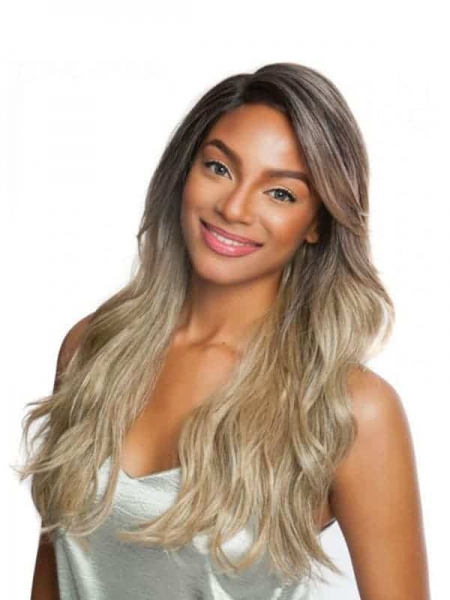 Mane Concept Perruque Jaelyn (Lace Front) – Perruque Longue Ondulée Effet Naturel Cheveux Afro