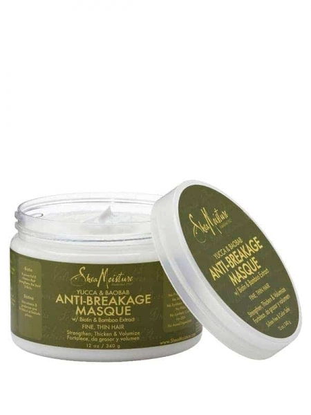 Masque Réparateur Anti-Casse Yucca & Baobab Shea Moisture – Soin Fortifiant Cheveux Afro 340g