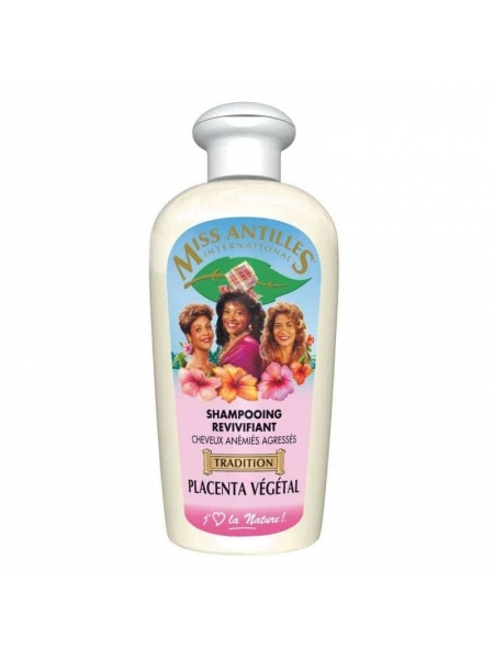 Miss Antilles International – Shampooing Revivifiant au Placenta Végétal 250 ml