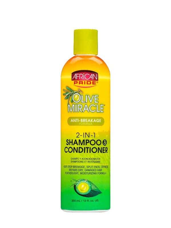 Olive Miracle 2 en 1 Shampooing Et Après-shampooing 355 Ml African Pride