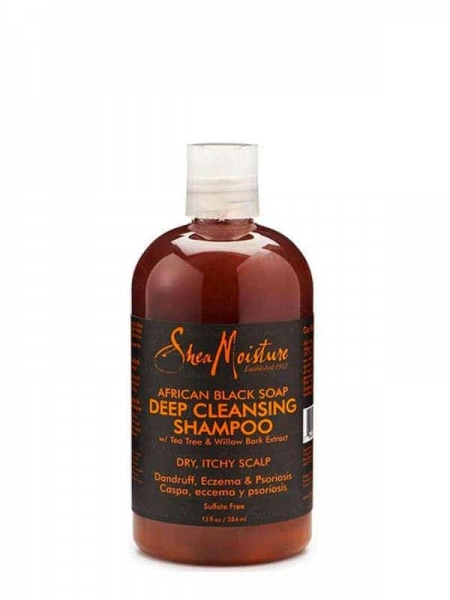 Shampooing Purifiant African Black Soap Shea Moisture – Soin Cuir Chevelu 384ml