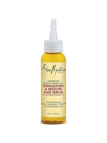 Shea Moisture Jamaican Black Castor Oil Hair Serum 59 ml – Sérum Réparateur et Fortifiant au Ricin Noir