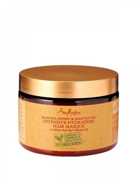 Shea Moisture Manuka Honey & Mafura Oil Intensive Hydration Hair Masque 350 ml – Masque Réparateur et Nourrissant Cheveux Afro Secs