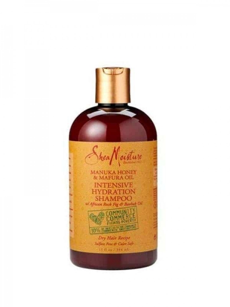 Shea Moisture Manuka Honey & Mafura Oil Intensive Hydration Shampoo 384 ml – Shampoing Hydratant et Réparateur Cheveux Afro Secs