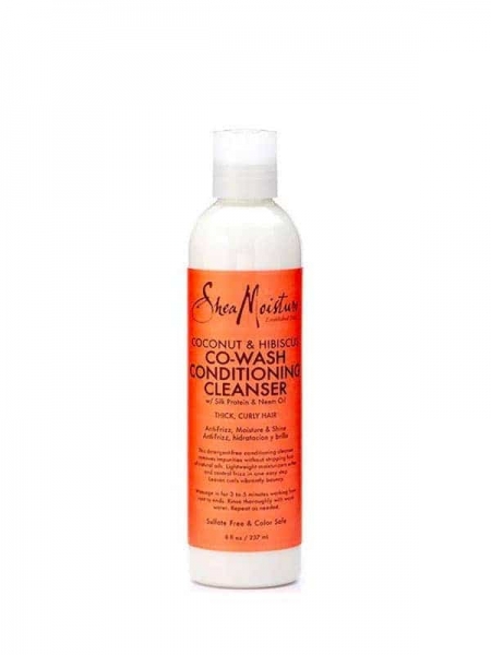SheaMoisture Coconut & Hibiscus Co-Wash Conditioning Cleanser 237 ml – Nettoyant Doux et Hydratant Sans Sulfate