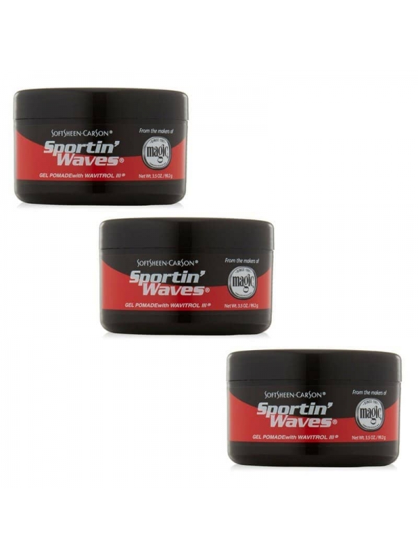 Lot de 3 Sportin Waves Gel Pomade 99,2 g Magic –...